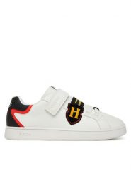 Geox Sneakersy J Eclyper J56LSB 000BC C0404 D Biały. Białe buty sportowe chłopięce Geox, bez wzorów, ze skóry, bez zapięcia. Za 179.99 zł.