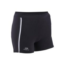 Spodenki do biegania Kiprun damskie. Czarne szorty damskie KALENJI, bez wzorów, z elastanu. W wyprzedaży za 49.99 zł.