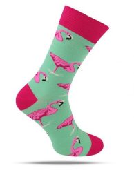 Tematyczne Skarpetki Bawełniane - Różowe Flamingi. Czerwone skarpetki męskie His Story, bez wzorów, z bawełny. Za 34.99 zł.
