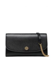 Tory Burch Torebka Robinson Chain Wallet 137152 Czarny. Czarne torebki klasyczne damskie Tory Burch, bez wzorów, ze skóry, wizytowe, bez kołnierzyka, bez ramiączek. Za 939.99 zł.