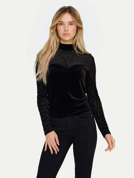 ONLY Bluzka Eliana 15339981 Czarny Slim Fit. Czarne bluzki damskie Only, xs, bez wzorów, z syntetyku, bez ramiączek. Za 69.99 zł.
