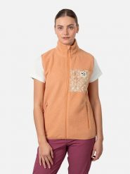 KARI TRAA Kamizelka polarowa "Rothe" w kolorze brzoskwiniowym rozmiar: S. Pomarańczowe kamizelki damskie Kari Traa, s, z polaru. Za 148.26 zł.