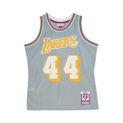 Koszulka NBA Los Angeles Lakers Jerry West 75th NBA 1971. Szare bluzki damskie Mitchell & Ness, bez wzorów, bez kołnierzyka. Za 662.00 zł.
