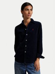 Polo Ralph Lauren Koszula 211A93203008 Granatowy Regular Fit. Niebieskie koszule damskie Polo Ralph Lauren, l, bez wzorów, z bawełny, bez kołnierzyka, bez ramiączek. Za 859.99 zł.