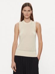 Tommy Hilfiger Sweter Md Lyocell Silk Blend Vest WW0WW40980 Żółty Regular Fit. Żółte swetry klasyczne damskie Tommy Hilfiger, xl, z lyocellu, bez kołnierzyka. Za 399.99 zł.