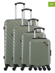 BlueStar 4-częściowy zestaw "Cite" w kolorze khaki rozmiar: onesize. Brązowe walizki Bluestar, bez wzorów, z materiału. Za 608.99 zł.