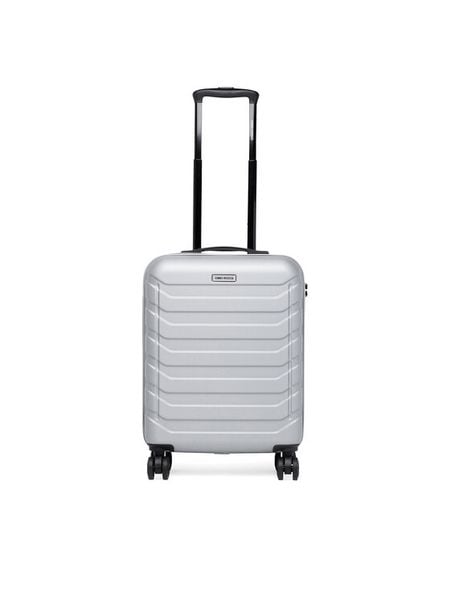 Gino Rossi Walizka kabinowa GIN-S-003-05-SILVER Srebrny. Szare walizki Gino Rossi, bez wzorów, z tworzywa sztucznego. Za 259.99 zł.