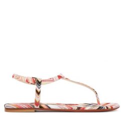 Sandały M Missoni. Czerwone sandały damskie M Missoni, bez wzorów, bez obcasa, na płaskiej podeszwie. Za 2,499.00 zł.
