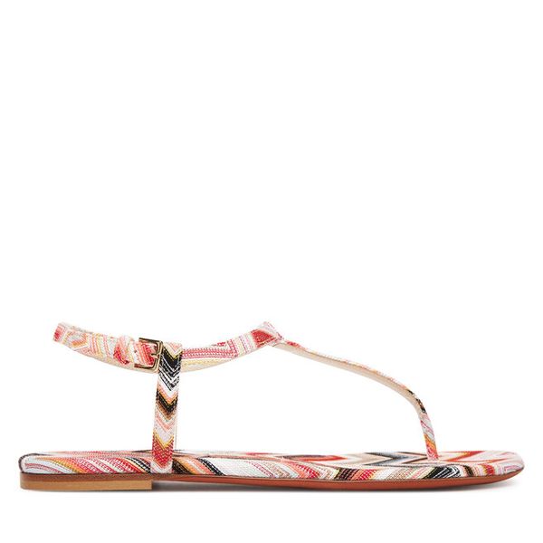 Sandały M Missoni. Czerwone sandały damskie M Missoni, bez wzorów, bez obcasa, na płaskiej podeszwie. Za 2,499.00 zł.