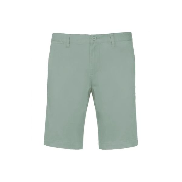 Szorty chino Kariban. Zielone szorty męskie KARIBAN, na lato, bez wzorów, z bawełny, eleganckie. Za 138.50 zł.