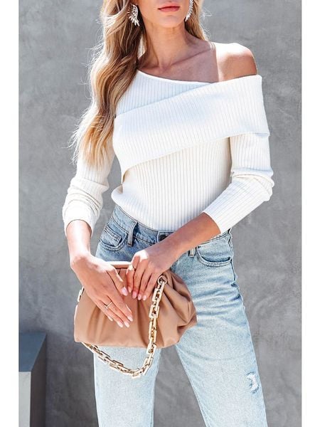 Milan Kiss Koszulka w kolorze kremowym rozmiar: M. Brązowe bluzki damskie Milan Kiss, m, bez wzorów, prążkowane, bez kołnierzyka, bez ramiączek. Za 73.93 zł.