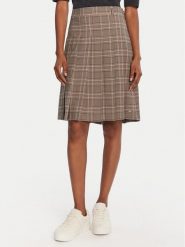 Tommy Hilfiger Spódnica plisowana WW0WW46651 Beżowy Regular Fit. Brązowe spódniczki damskie Tommy Hilfiger, bez wzorów, z wiskozy, plisowane. Za 719.99 zł.