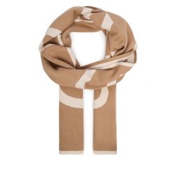 Szalik Calvin Klein. Brązowe szaliki i kominy damskie CALVIN KLEIN, bez wzorów. Za 329.99 zł.