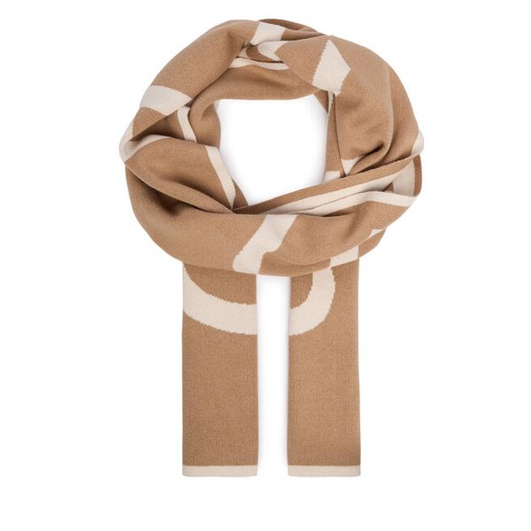 Szalik Calvin Klein. Brązowe szaliki i kominy damskie CALVIN KLEIN, bez wzorów. Za 329.99 zł.