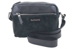 Listonoszka skórzana BARBERINI'S czarna 788/1-1. Czarne shopper bag damskie Barberinis, bez wzorów, ze skóry, małe, zamszowe, bez dodatków. Za 199.99 zł.