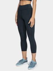 4F Legginsy treningowe 7/8 szybkoschnące damskie XXS. Czarne legginsy damskie 4f, xxs, bez wzorów, z dzianiny. W wyprzedaży za 69.99 zł.