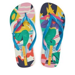 Japonki Ipanema. Niebieskie klapki damskie Ipanema, bez wzorów, bez obcasa. Za 69.99 zł.