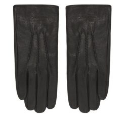Rękawiczki Męskie Calvin Klein. Czarne rękawiczki męskie CALVIN KLEIN, bez wzorów. Za 349.99 zł.