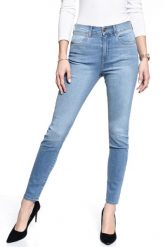 SPODNIE DAMSKIE WRANGLER SKINNY HIGH RISE STAYIN' LIGHT W27HJM96D 112128089. Spodnie materiałowe damskie Wrangler, bez wzorów, z jeansu. Za 199.99 zł.