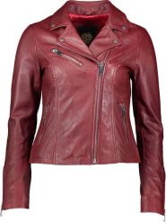 Apple of Eden Skórzana kurtka w kolorze czerwonym rozmiar: 46. Czerwone kurtki damskie Apple of Eden, bez wzorów, z materiału, bez kaptura. Za 500.99 zł.