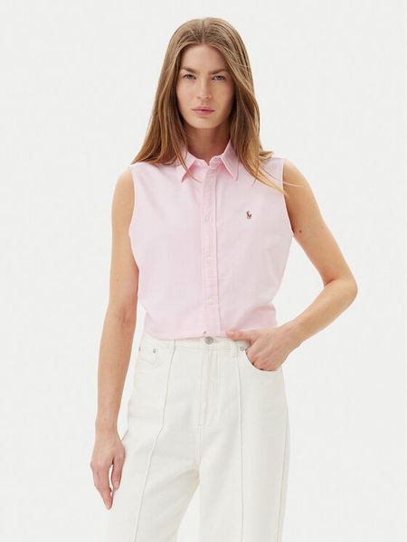 Polo Ralph Lauren Koszula 211968896003 Różowy Classic Fit. Czerwone koszule damskie Polo Ralph Lauren, l, bez wzorów, z bawełny, bez kołnierzyka, bez ramiączek. Za 579.99 zł.