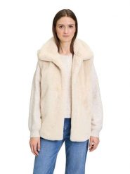 CARTOON Kamizelka pluszowa w kolorze beżowym rozmiar: 40. Brązowe kamizelki damskie Cartoon. Za 139.54 zł.