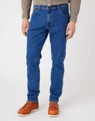 WRANGLER TEXAS TAPER MĘSKIE SPODNIE JEANSOWE REVIVAL W12TJX26Y 112322669. Spodnie materiałowe męskie Wrangler, bez wzorów, z jeansu. Za 229.99 zł.