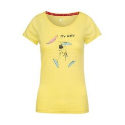 Koszulka damska Rafiki Jay. Żółte bluzki damskie Rafiki, bez wzorów, sportowe, bez kołnierzyka, bez ramiączek. Za 214.60 zł.