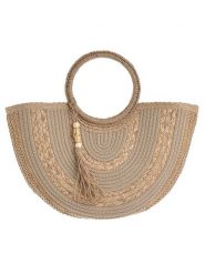 BLE Torebka w kolorze jasnobrązowym - 50 x 25 x 10 cm rozmiar: onesize. Brązowe torebki klasyczne damskie BLE, bez wzorów, z materiału, bez dodatków. Za 79.03 zł.