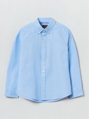 OVS Koszula 1825465 Niebieski Regular Fit. Niebieskie koszule chłopięce OVS, bez wzorów, z bawełny, bez kołnierzyka, bez ramiączek. Za 49.99 zł.