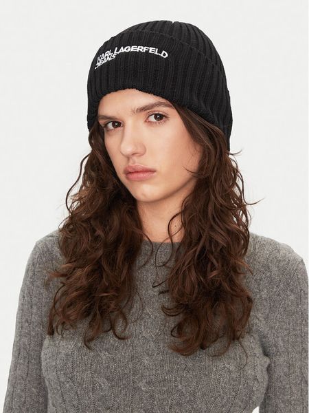 Karl Lagerfeld Jeans Czapka A1W33004 Czarny. Czarne czapki zimowe damskie Karl Lagerfeld Jeans, z jeansu. Za 179.99 zł.