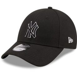 Czapka z daszkiem New York Yankees POP Outline 9Forty. Czarne czapki męskie New Era, bez wzorów. Za 176.50 zł.