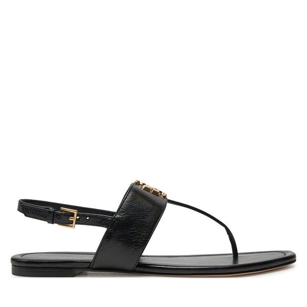 Sandały Tory Burch. Czarne sandały damskie Tory Burch, bez wzorów, bez obcasa, na płaskiej podeszwie. Za 1,399.00 zł.