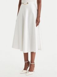 Elisabetta Franchi Spódnica midi GO-156-61E2-V320 Biały Regular Fit. Białe spódniczki damskie Elisabetta Franchi, bez wzorów, z syntetyku, midi. Za 1,359.00 zł.