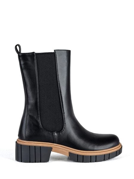 Musk Botki w kolorze czarnym rozmiar: 38. Czarne botki damskie MUSK, z materiału, z okrągłym noskiem, bez obcasa, bez zapięcia. Za 238.80 zł.