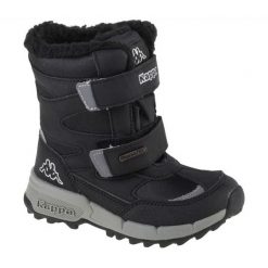 Buty Kappa Cekis Tex 260903K-1115 czarne. Czarne śniegowce dziewczęce z gumy. Za 248.12 zł.
