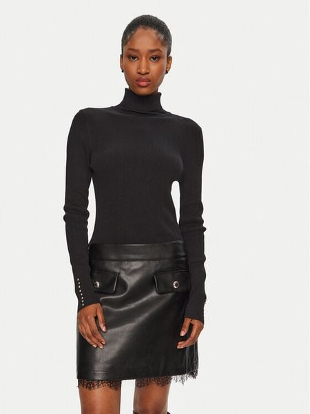 Morgan Sukienka dzianinowa 242-REGOX Czarny Slim Fit. Czarne sukienki damskie Morgan, bez wzorów, z dzianiny, bez kołnierzyka, bez ramiączek. Za 419.99 zł.