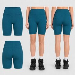 SPODENKI DAMSKIE 4F LEGGINSY KRÓTKIE KOLARKI KRÓTKIE KOLOR ZIELONY. Zielone legginsy sportowe damskie 4f, l, z materiału, do biegania. Za 99.99 zł.
