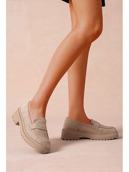 Foreverfolie Mokasyny w kolorze beżowym rozmiar: 40. Brązowe mokasyny damskie Foreverfolie. Za 108.99 zł.