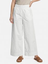 Marc O'Polo Denim spodnie o szerokim kroju Kobiety Bawełna (100%) biały, L. Białe spodnie materiałowe damskie Marc O'Polo Denim, bez wzorów, z bawełny. Za 279.95 zł.