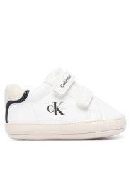 Calvin Klein Niechodki V0B9-83437-1582 Biały. Białe buty sportowe chłopięce CALVIN KLEIN, ze skóry, bez zapięcia. Za 214.99 zł.