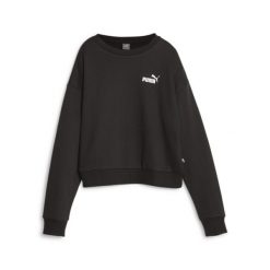 Bluza Puma Ess+ Relaxed Small Logo Fl. Czarne bluzy bez kaptura damskie Puma, uniwersalny, z polaru. Za 169.70 zł.