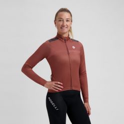 Koszulka damska z długim rękawem Mono DWR. Brązowe bluzki sportowe damskie Rogelli, s, bez kołnierzyka, bez ramiączek. Za 370.40 zł.