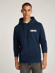 TOMMY JEANS Bluza w kolorze granatowym rozmiar: XL. Niebieskie bluzy z kapturem męskie Tommy Jeans, xl, z bawełny. Za 206.91 zł.