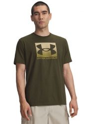 Under Armour Koszulka sportowa w kolorze khaki rozmiar: XS. Brązowe t-shirty sportowe męskie Under Armour, xs, z materiału, bez ramiączek, outdoorowe. Za 61.02 zł.