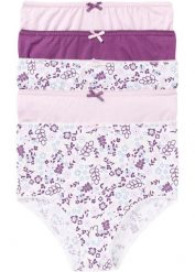Figi z wysoką talią, z miękkiej bawełny (5 par). Białe figi damskie bonprix, bez wzorów, z bawełny. Za 72.99 zł.