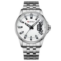 Srebrny Zegarek Męski Bransoleta Duży Solidny Perfect M144. Szare zegarki męskie srebrne. Za 119.99 zł.