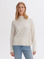 OPUS Sweter w kolorze kremowym rozmiar: 38. Brązowe golfy damskie Opus, bez wzorów, z wełny, bez ramiączek. Za 155.95 zł.