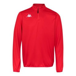 Bluza Kappa Tavole. Czerwone bluzy sportowe męskie Kappa, bez wzorów, z dresówki, sportowe, bez kołnierzyka, bez ramiączek. Za 167.95 zł.