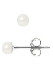 Pearline Kolczyki-wkrętki z perłami w kolorze białym rozmiar: onesize. Białe kolczyki damskie Pearline, z perłą, srebrne. Za 121.99 zł.